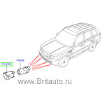 Кронштейн парктроника передний левый наружный range rover sport 2005 - 2009