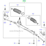 Рулевая рейка LR Freelander, в сборе, полный комплект.