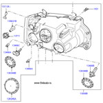 Фара передняя правая range rover 2002 - 2009, адаптивный биксенон