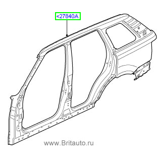 Левая боковая панель кузова range rover sport 2005 - 2013 в сборе
