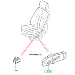 Переключатель положения сидений, воддительская панель на сиденье снизу, с 10-ти канальным приводом, с запоминанием положения сидений на range rover 2010 - 2012.
