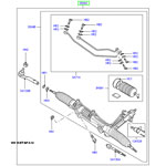 Механизм рулевой (рулевая рейка) в сборе, с наконечниками, на Range Rover 2002 - 2009