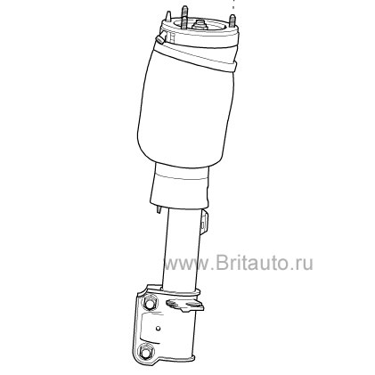 Пневмостойка передняя левая range rover 2002 - 2009 дизель 3,6л и 4,4л.