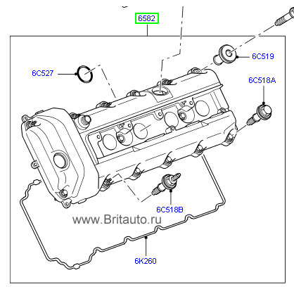 Крышка головки циллиндров range rover 2002 - 2012 и range rover sport 2005 - 2013