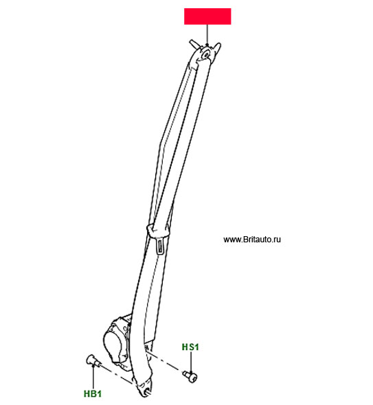 Ремень безопасности левый передний Discovery Sport
