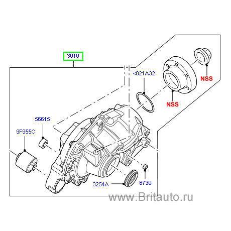 Редуктор переднего моста в сборе Land Rover Discovery 3 - 4 и Range Rover Sport 2005 - 2013
