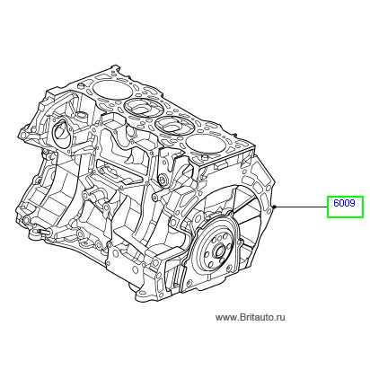 Короткий блок цилиндров шорт-блок LR Freelander 2 и Range Rover Evoque, 2,0Л Бензин турбонаддув