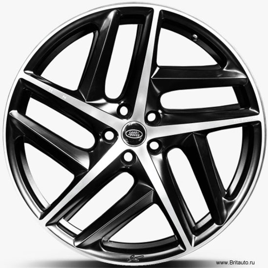 Колесный диск кованый R23 Kahn Type 52 RS Forged Land Rover Defender New 2020 - 2022, Range Rover 2013 - 2022, Range Rover Sport 2014 - 2022, цвет: Black Diamond Cut (черный, с полированными внешними гранями).