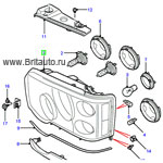 Фара левая в сборе на discovery ii 1998 - 2004 г.в.