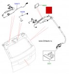 Электропроводка в крышке багажного отделения Range Rover Sport 2014 - 2019