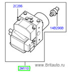 Гидроблок (модулятор) abs m57 d30 3,0л дизель на range rover 2002 - 2009г.в.