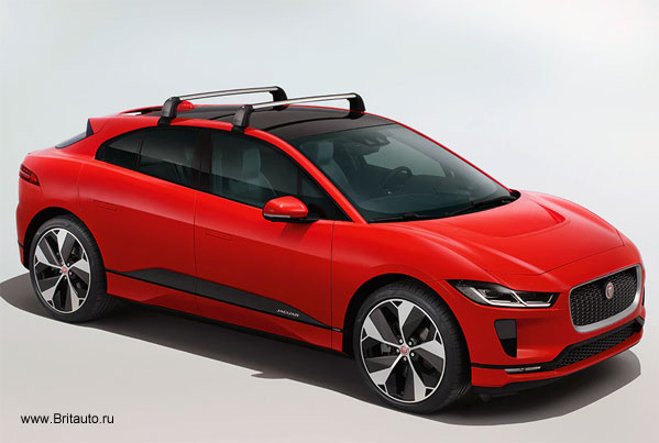 Поперечины багажника крыши Jaguar I-Pace, полный установочный комплект из 2-х поперечин, оригинал Jaguar, в оригинальной упаковке. Устанавливаются непосредственно на крышу автомобиля. 