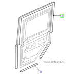 Уплотнитель дверного проема задней правой двери,  lr defender 110