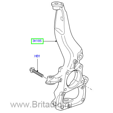 Кулак поворотный правого переднего колеса land rover discovery