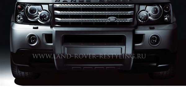 Передняя защита "кенгурин" Range Rover Sport 2005 - 2009. На автомобили без круиз-контроля, с парктрониками. 