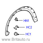 Накладка арки колеса переднего правого (молдинг) на lr discovery iii и iv