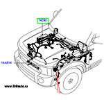 Жгут проводки передней части lr discovery iv (дизель 3,0), с камерой и адаптивными биксеноновыми фарами