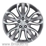 Диск колесный 9,5 x R21, отделка diamond turned finish на range rover 2013 - 2019 и range rover sport 2014 - 2019 (двуцветный, внутренние шлицы серые, внешние шлицы светлые)