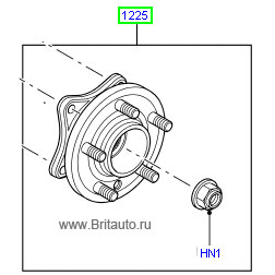 Ступица передняя в сборе с подшипником Land Rover Discovery 3 - 4, Range Rover Sport 2005 - 2012. Оригинал Land Rover.