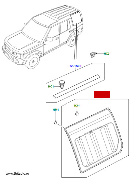 Стекло заднее правое, без антенны, неопускное, Land Rover Discovery 4, Optikool, без ТВ-приемника 