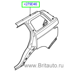 Задняя боковая панель кузова левая Range Rover 2013 - 2019