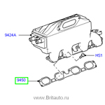 Уплотнитель корпуса воздухозаборника (прокладка впускного коллектора, лев/прав) range rover 2002 - 2012 и rrs 2205 - 2013
