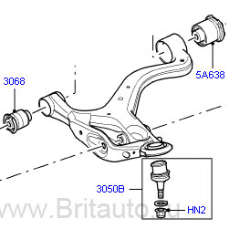 Рычаг передней подвески правый нижний range rover sport 2005 - 2009