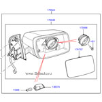 Корпус зеркала заднего вида левого land rover freelander