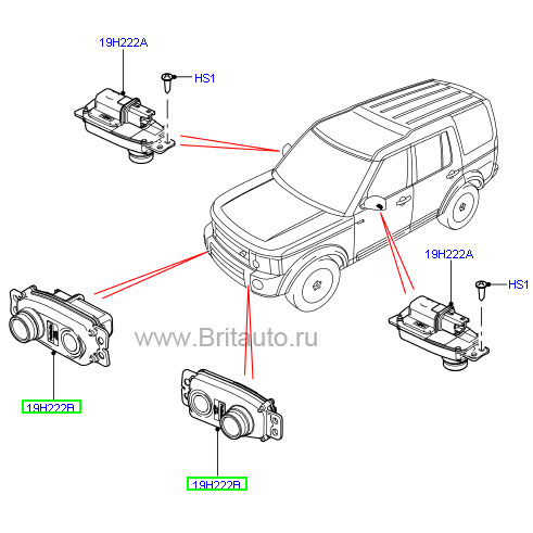 Камера в бампере переднем land rover discovery 4 и range rover sport 2010 - 2012