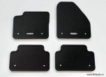 Набор резиновых ковриков в салон Jaguar E-Pace, черные, стандартные (рисунок "гусиные лапки").