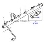 Трубка (трубопровод с топливными форсунками) range rover 2002-2012