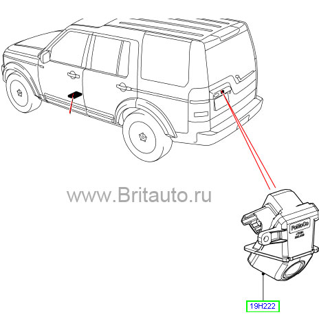 Задняя камера обеспечения видимости и помощи при парковке land rover discovery 4