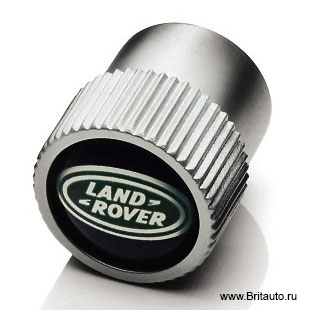 Комплект колпачков для ниппеля на все модели Land Rover / Range Rover, логотип Land Rover зеленый, на черном фоне, лакированный, в комплекте 4 колпачка.