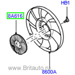 Муфта вязкостная вентилятора охлаждения двигателя range rover 2002 - 2012