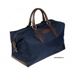 Сумка дорожная Jaguar синяя, Heritage Holdall, leather-Nylon