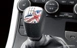 Рукоятка рычага переключения передач механика МКПП Range Rover Evoque, с Британским флагом цветным (Union Jack)