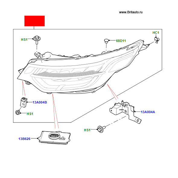Фара левая Discovery 5