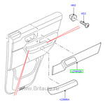 Панель отделки левой задней двери range rover sport 2005 - 2009, натуральный шпон, орех.