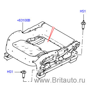 Каркас сиденья водительского range rover 2013 all new (установочная рама)