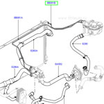 Сливной шланг, магистраль дегазации радиатора на range rover evoque