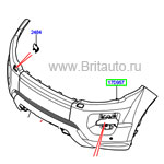 Бампер передний range rover evoque, с омывателем фар, системой помощи при парковке, с камерами обеспечения видимости.