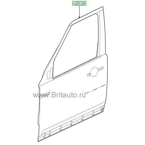 Дверь передняя правая land rover discovery 3, 4, без петель.