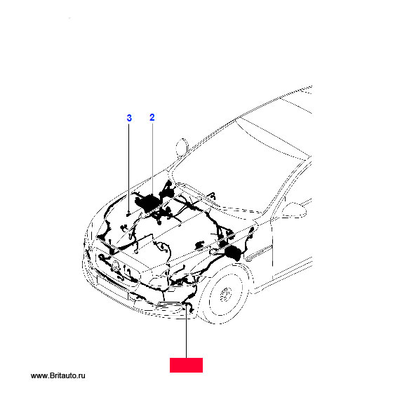 Жгут проводки переднего бампера Jaguar XJ 2010