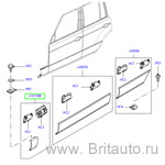 Молдинг правого переднего крыла range rover 2002 - 2012