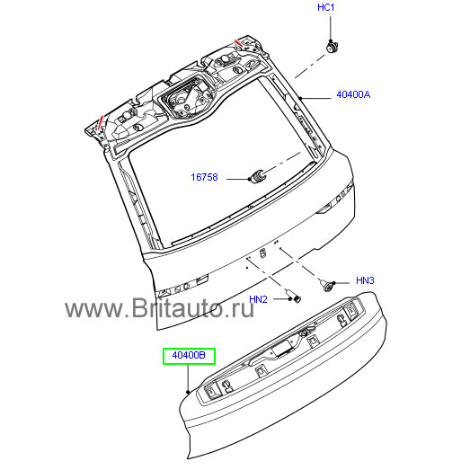 Задня дверь range rover 2013, нижняя половина