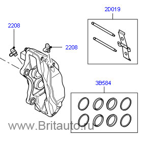 Суппорт левый range rover 2002 - 2009